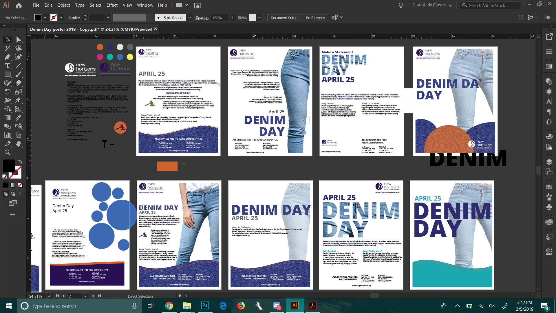 Student's developments sketches and ideation examples