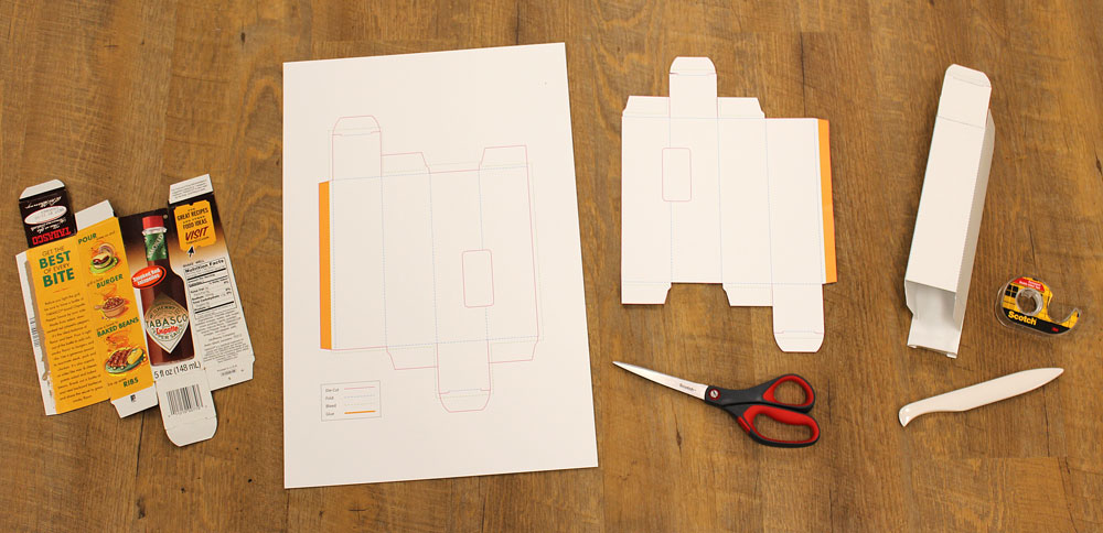 How to cut out and mock up your box packaging process