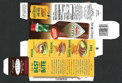 Initial scan of box to create a template