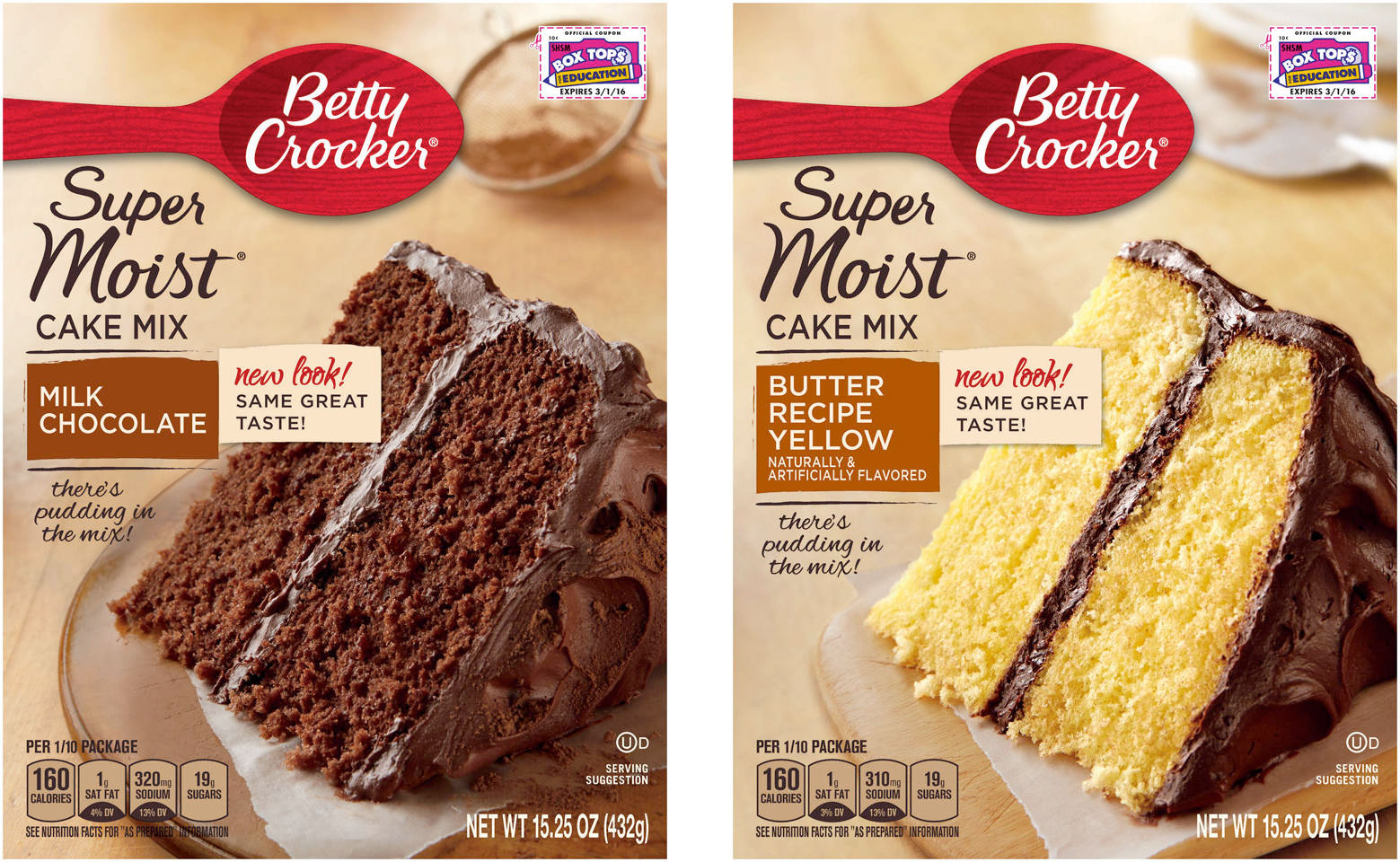 Cake mix packaging shown to help students analyze its design quality