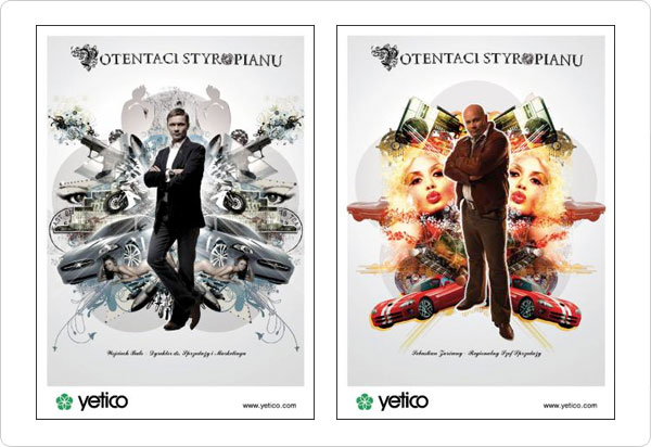 Advertising example demonstrating the design principle emphasis