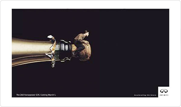 Advertising example demonstrating the design element motion