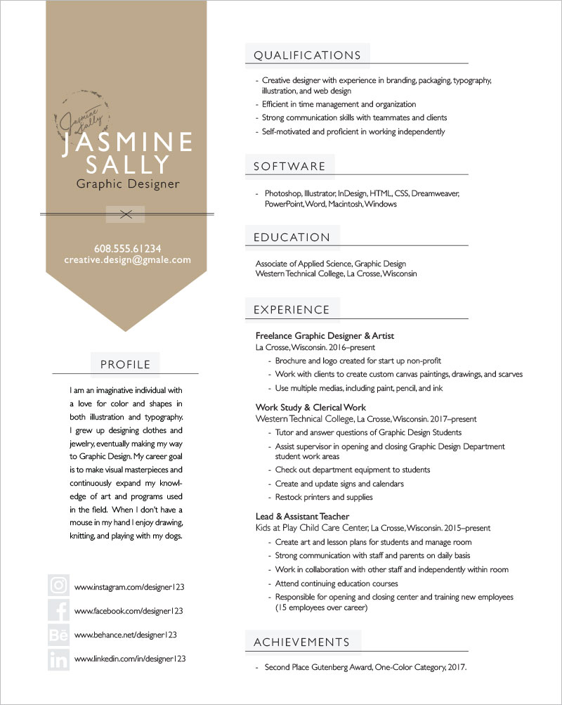 Resume template example