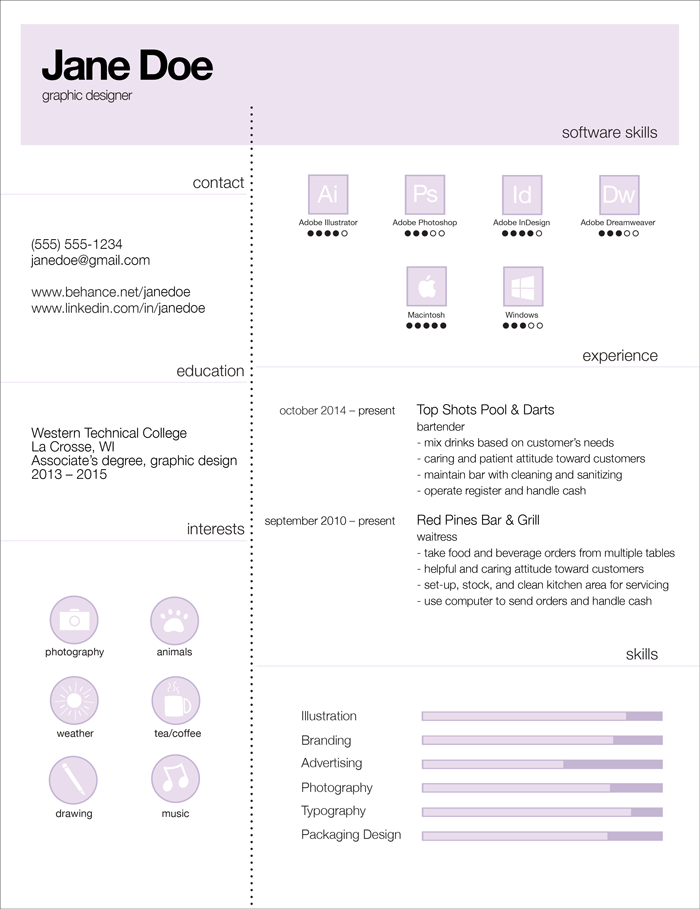 Resume template example