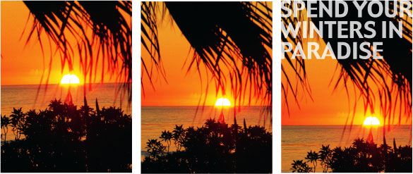 Design examples showing how to use the rule of thirds effectively.