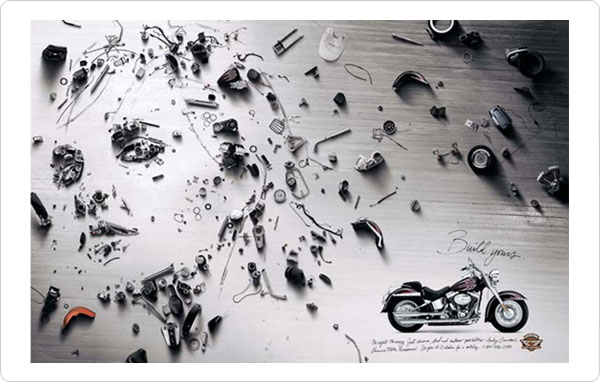 Advertising example demonstrating the design element shape