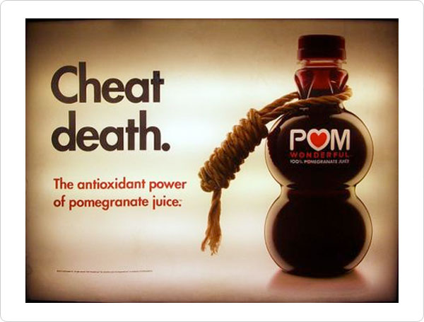 Advertising example demonstrating the design element shape