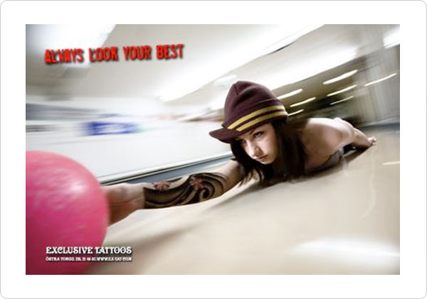 Advertising example demonstrating the design element space