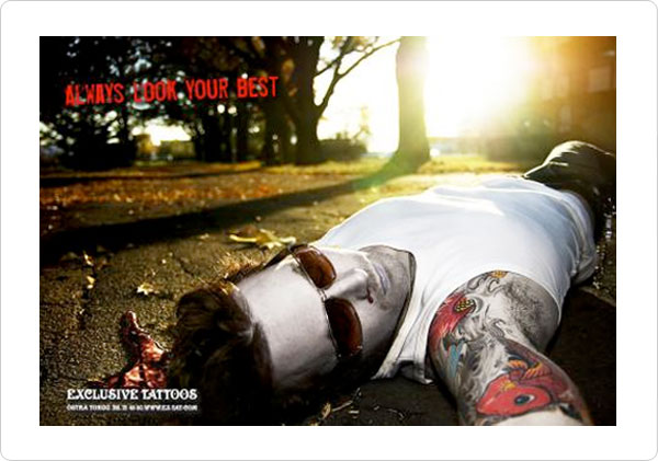 Advertising example demonstrating the design element space