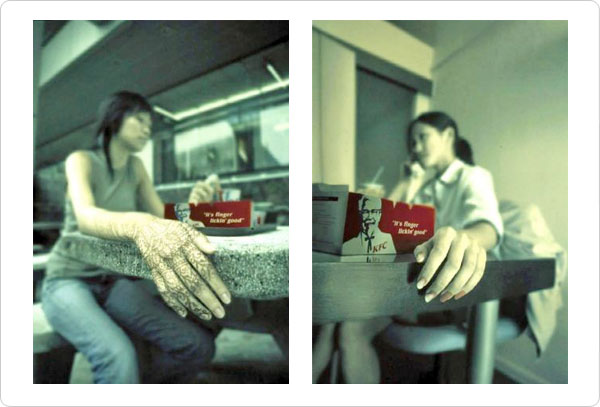 Advertising example demonstrating the design element space