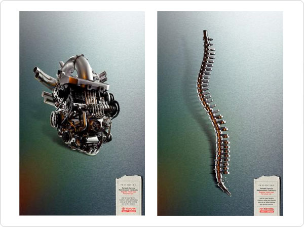 Advertising example demonstrating the design element texture