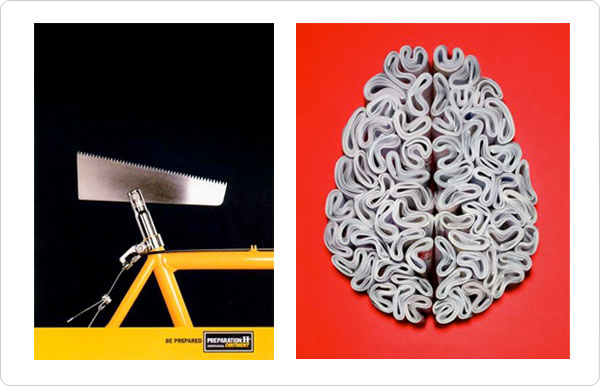 Advertising example demonstrating the design element texture