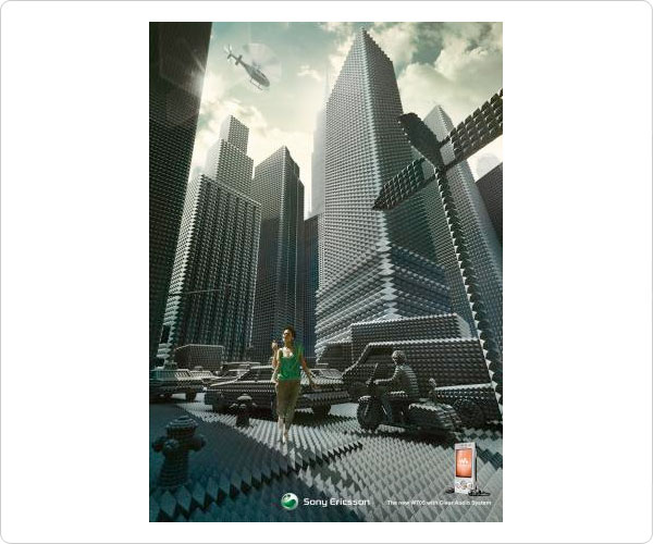 Advertising example demonstrating the design element texture