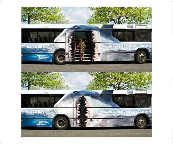 Advertising example demonstrating the design element texture