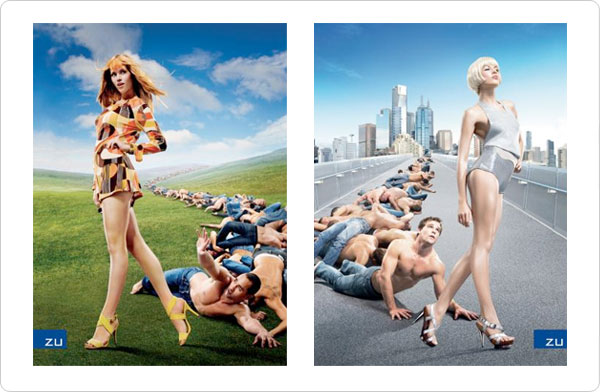 Advertising example demonstrating the design principle rhythm