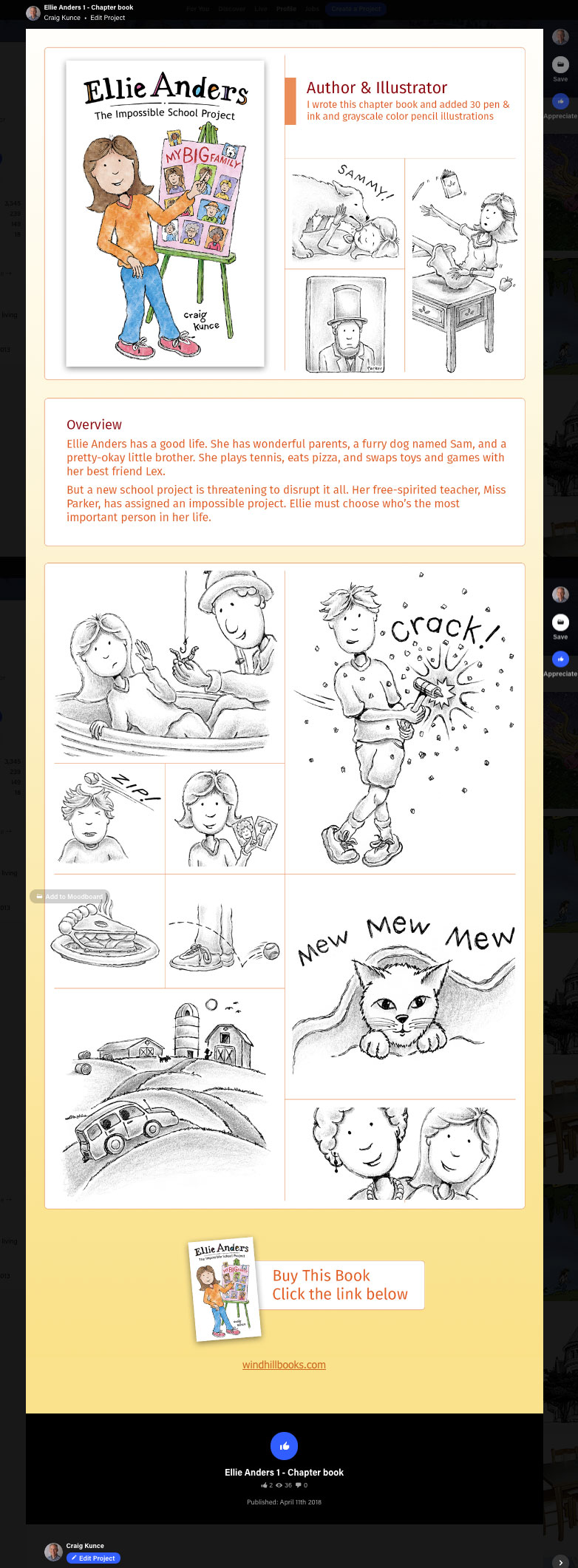 Behance page design example created in Adobe Illustrator using multiple artboards.