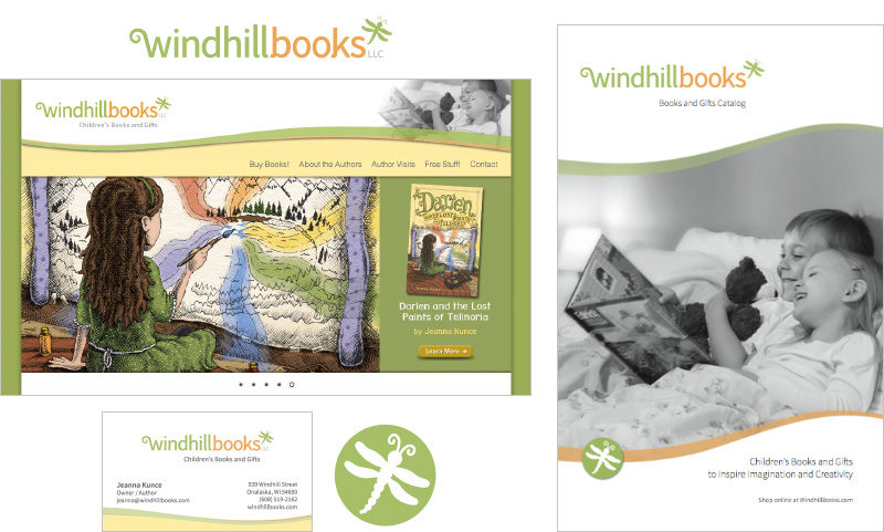 Example of brand identity applied to multiple pieces of marketing material