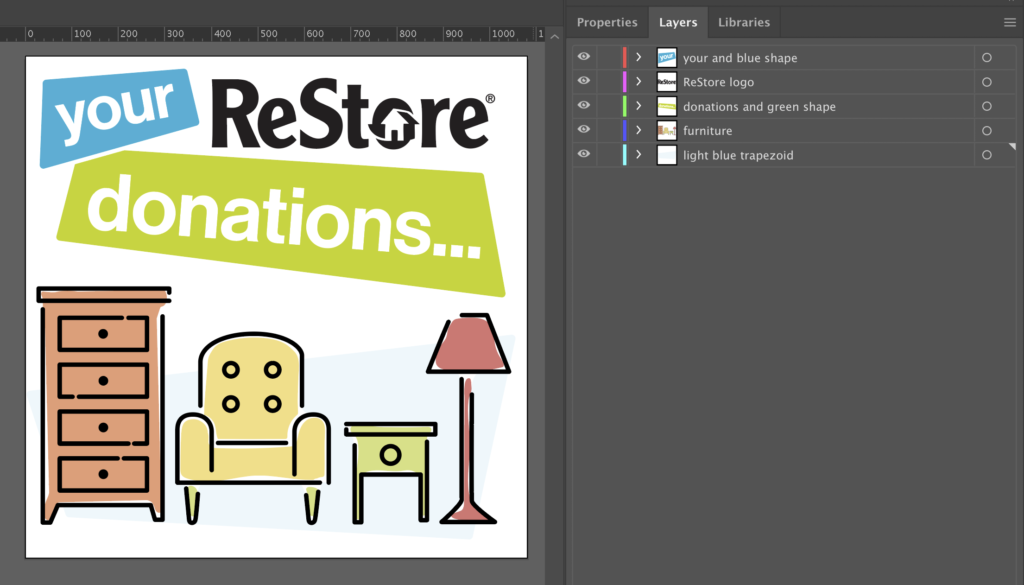 Screen shot of how the layers should look in Illustrator