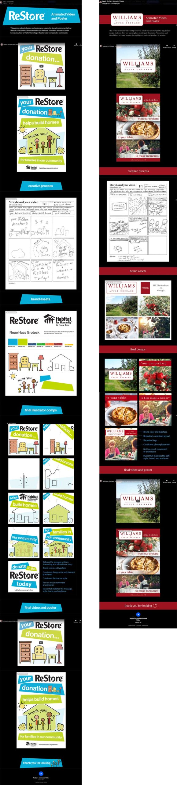 Behance page design example created in Adobe Illustrator using multiple artboards.