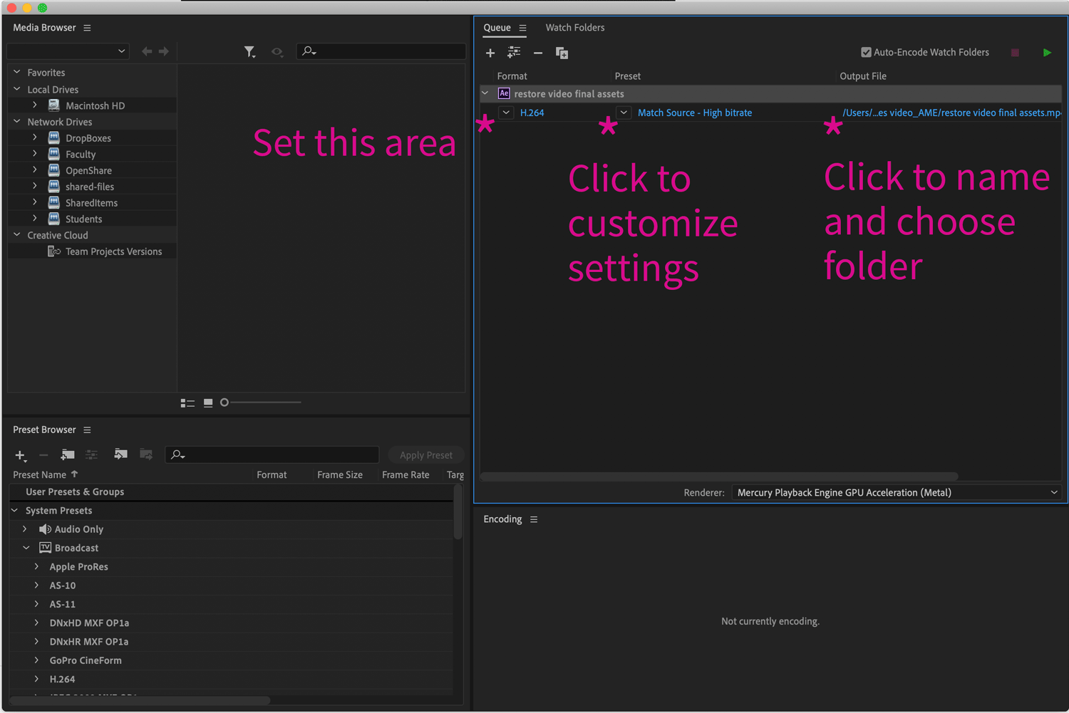 Screen capture showing which setting to check when rendering your final video or animation in After Effects
