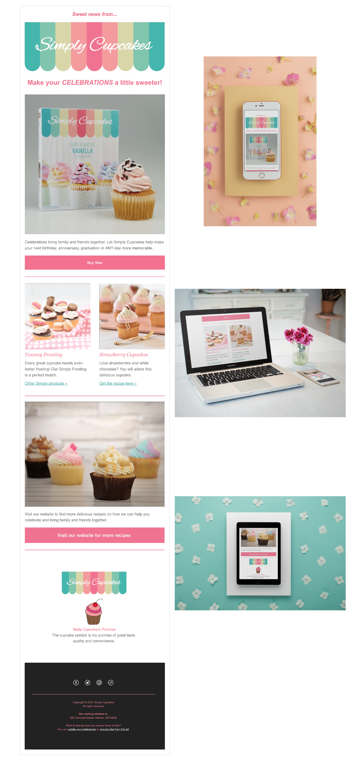 Student email marketing example