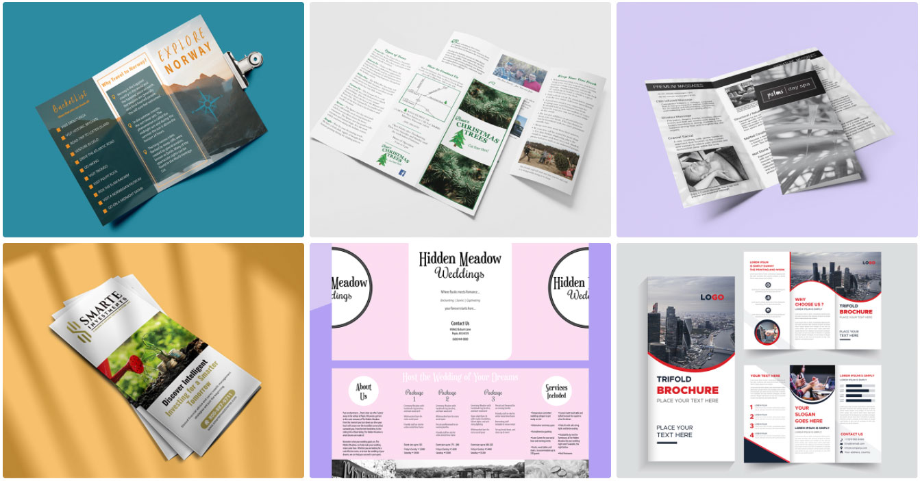 Brochure design examples.