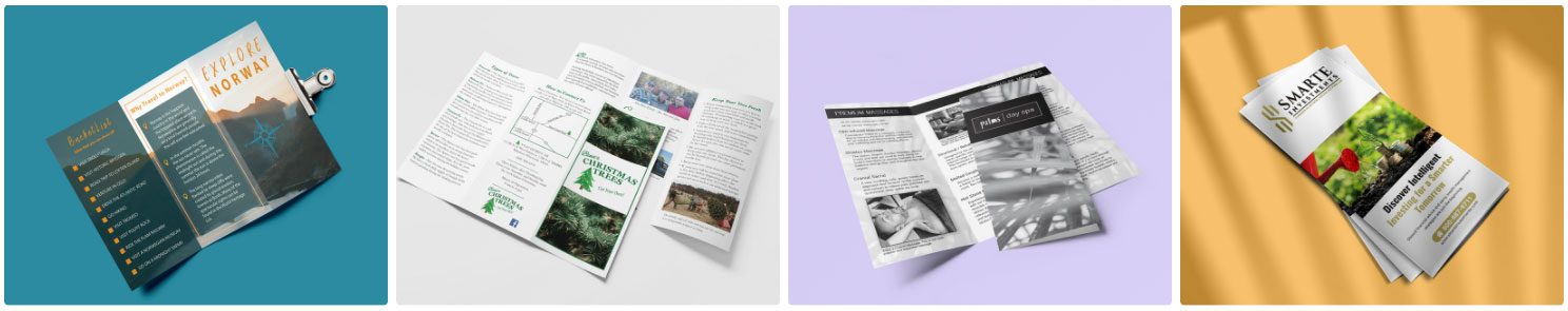 Brochure design examples.