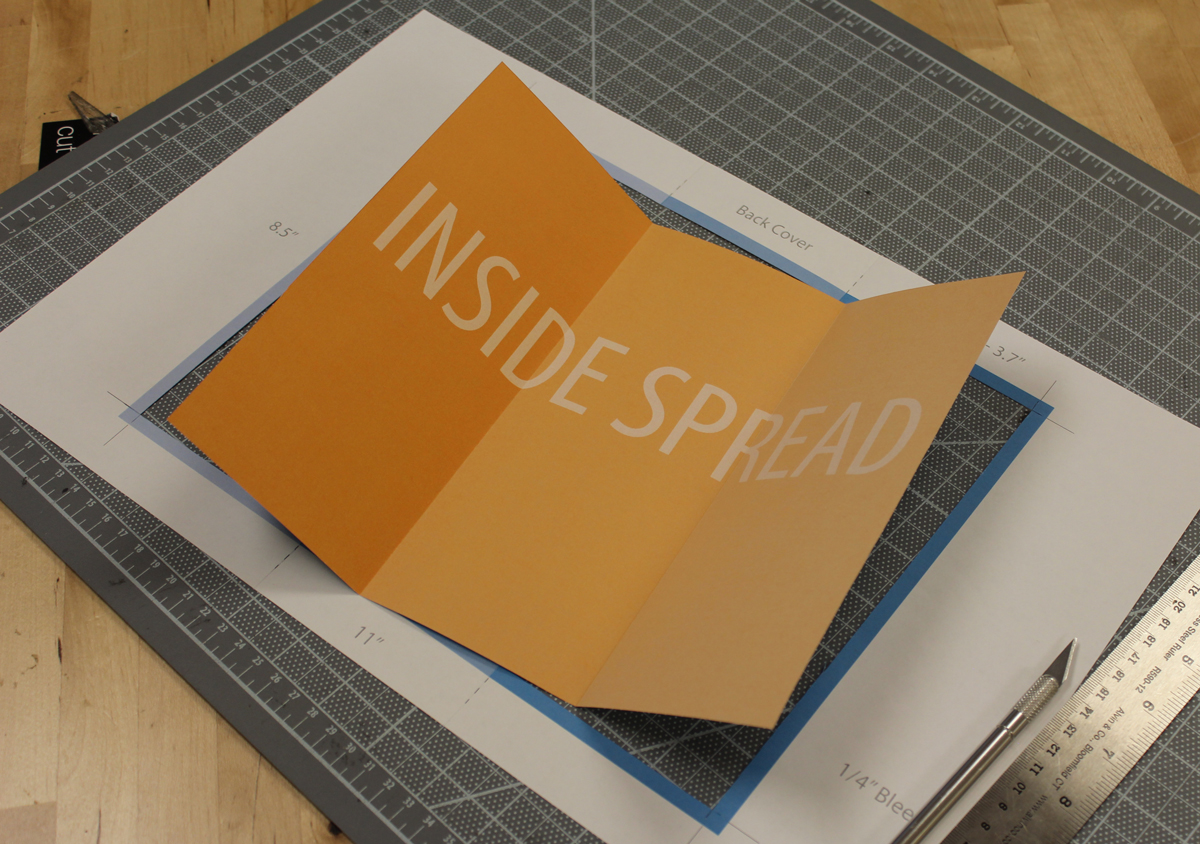 Example of a trimmed brochure