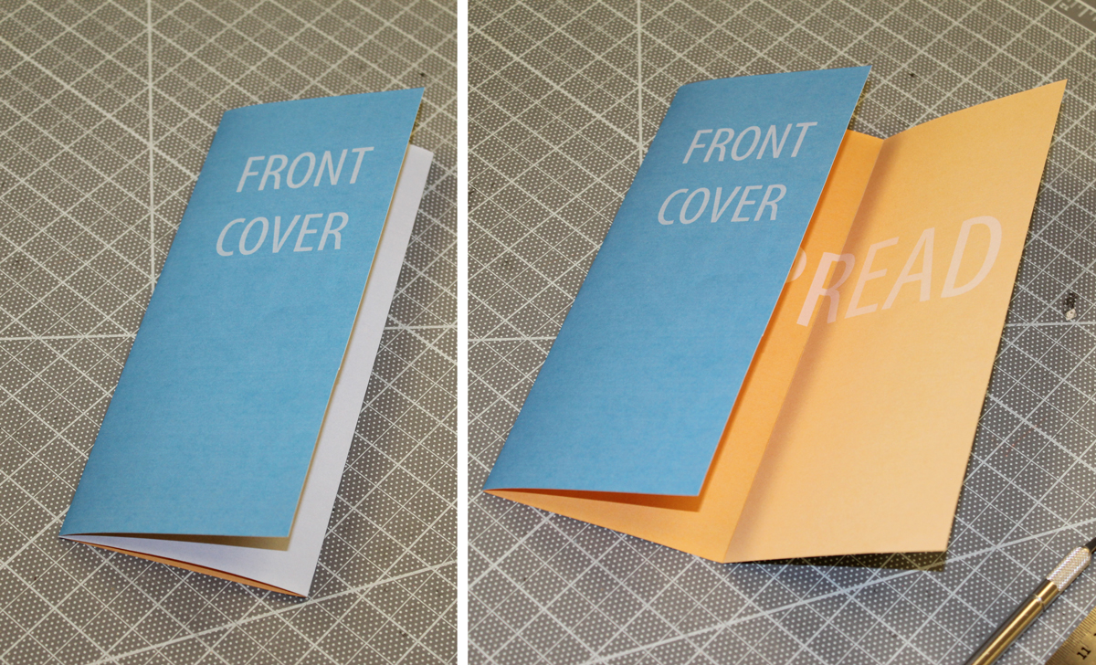 Example of a trimmed brochure