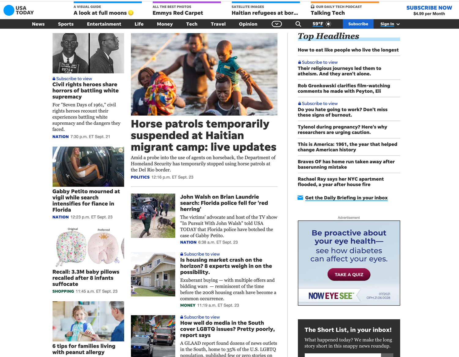 Screen capture of a website to demonstrate examples of typography design.