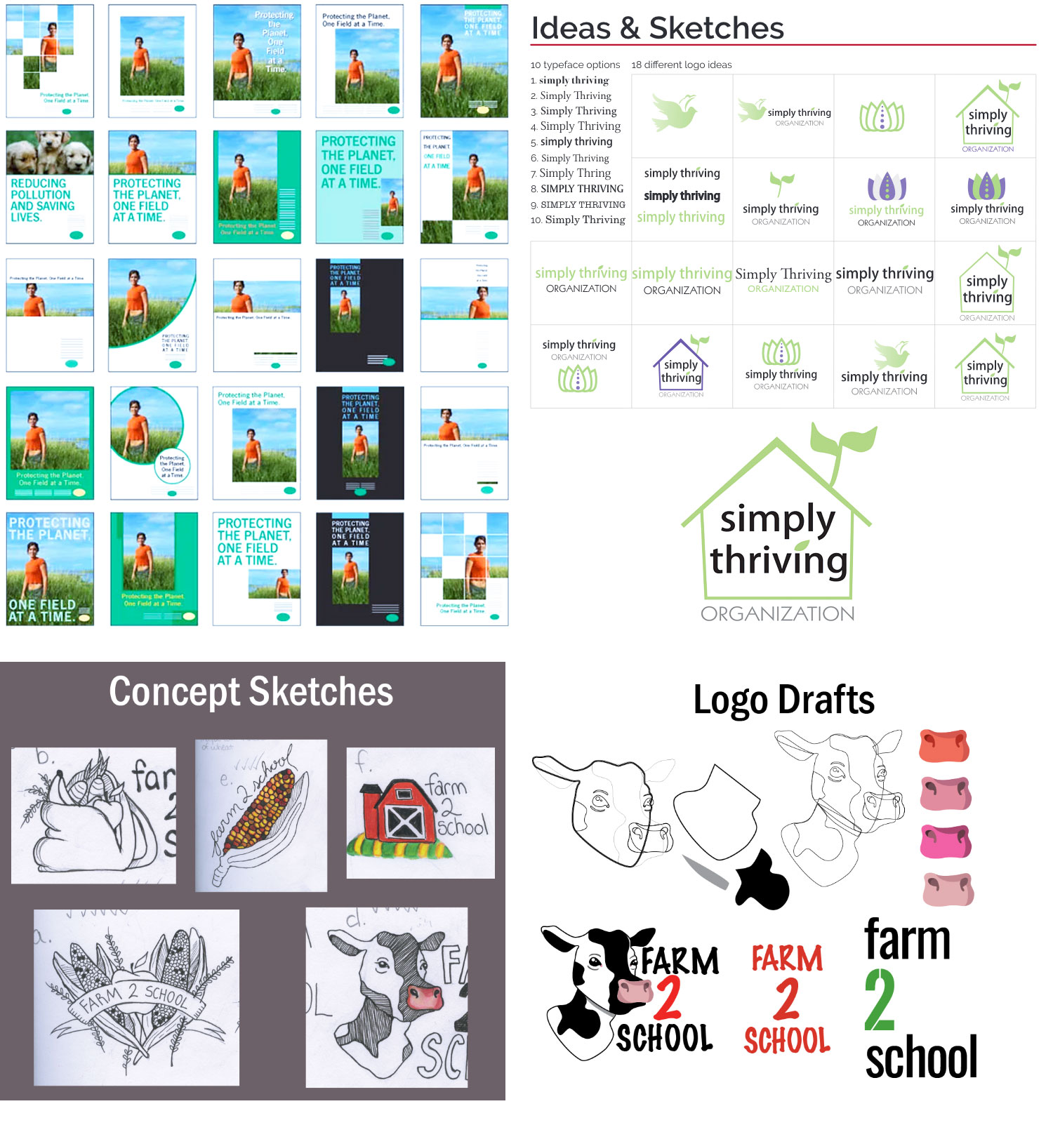 Developments sketches and ideation examples