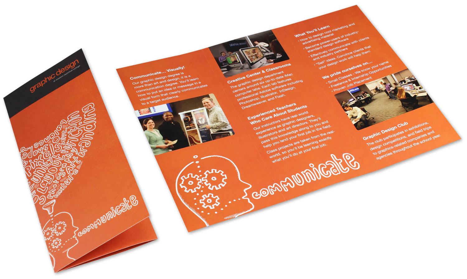 Brochure design example.