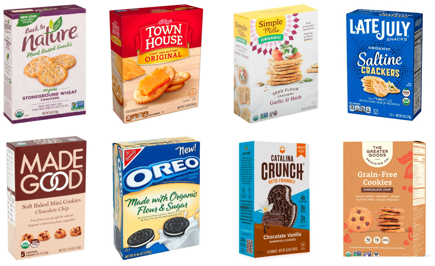 Cookies or crackers box design examples