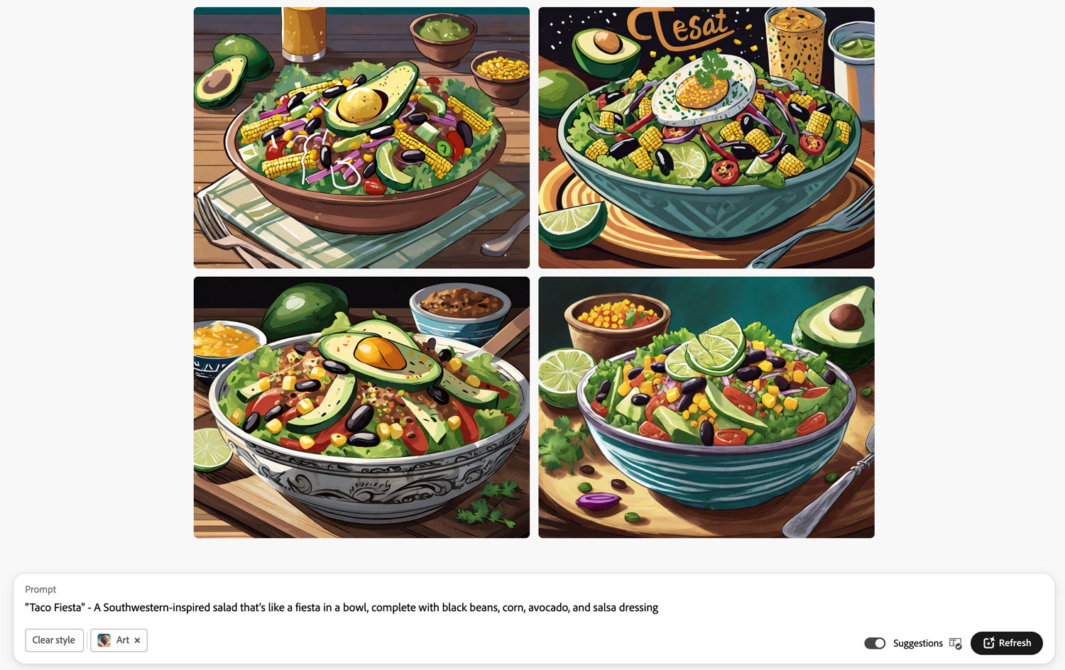 2-sided flyer examples of assets generated by AI