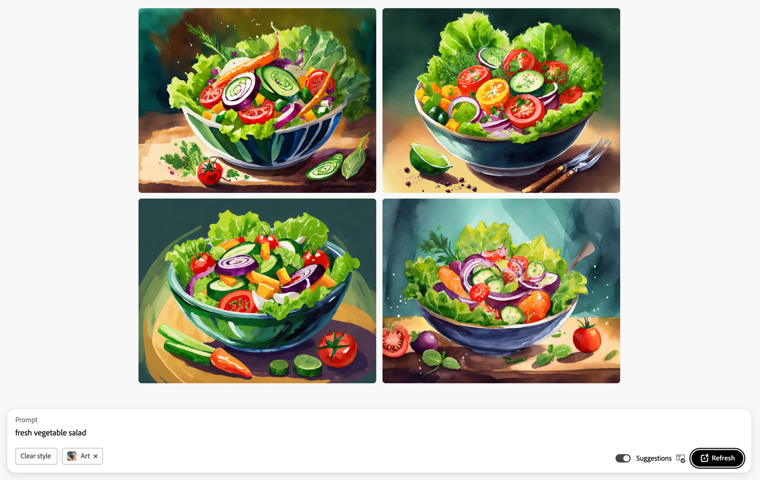 2-sided flyer examples of assets generated by AI