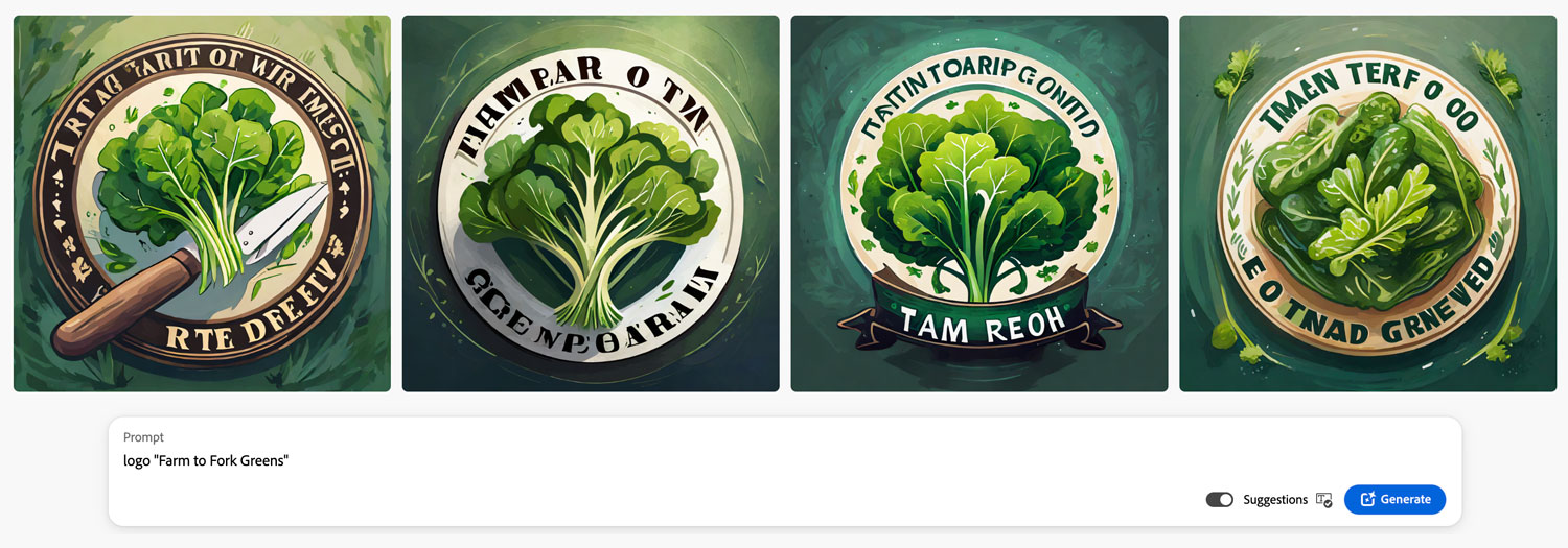 2-sided flyer examples of assets generated by AI