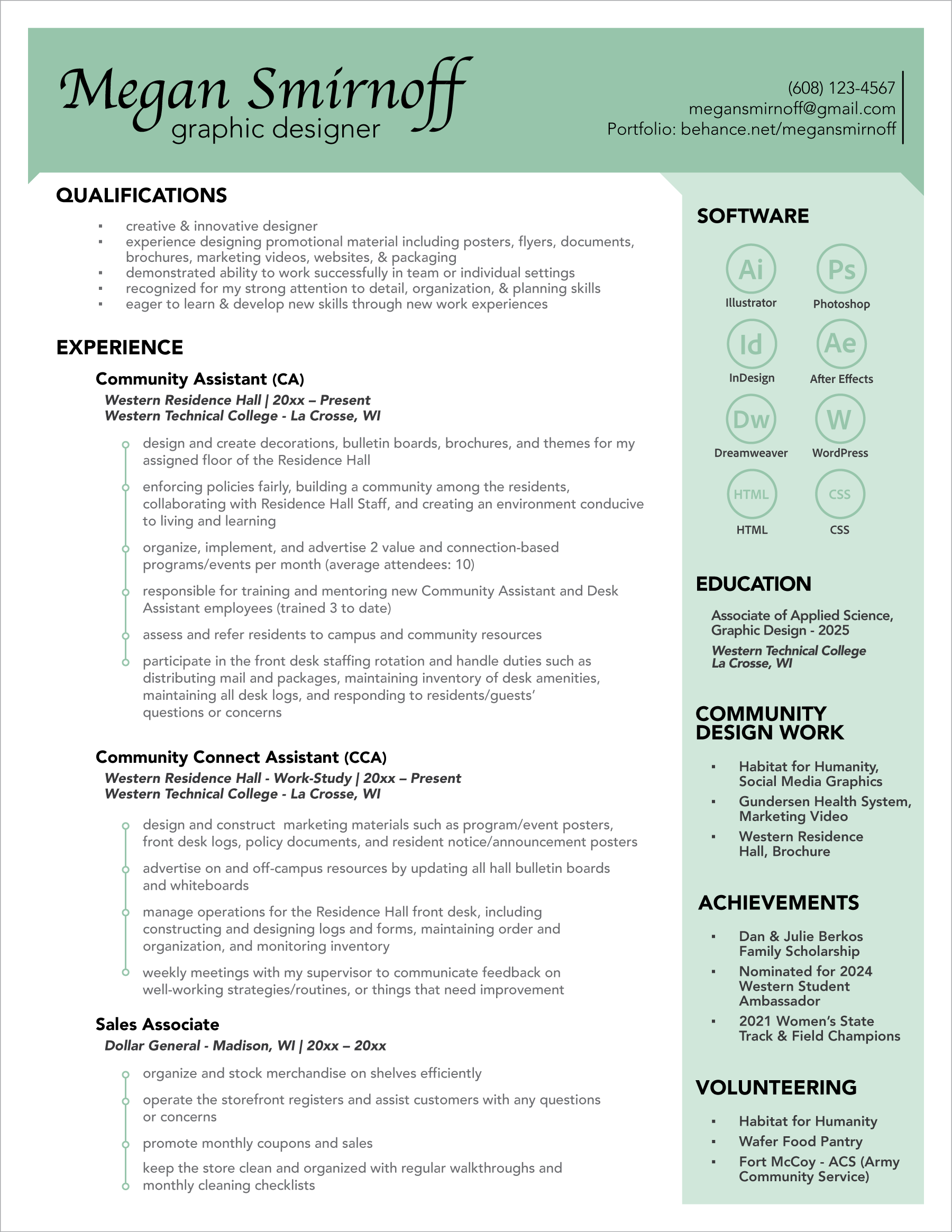 Resume template example