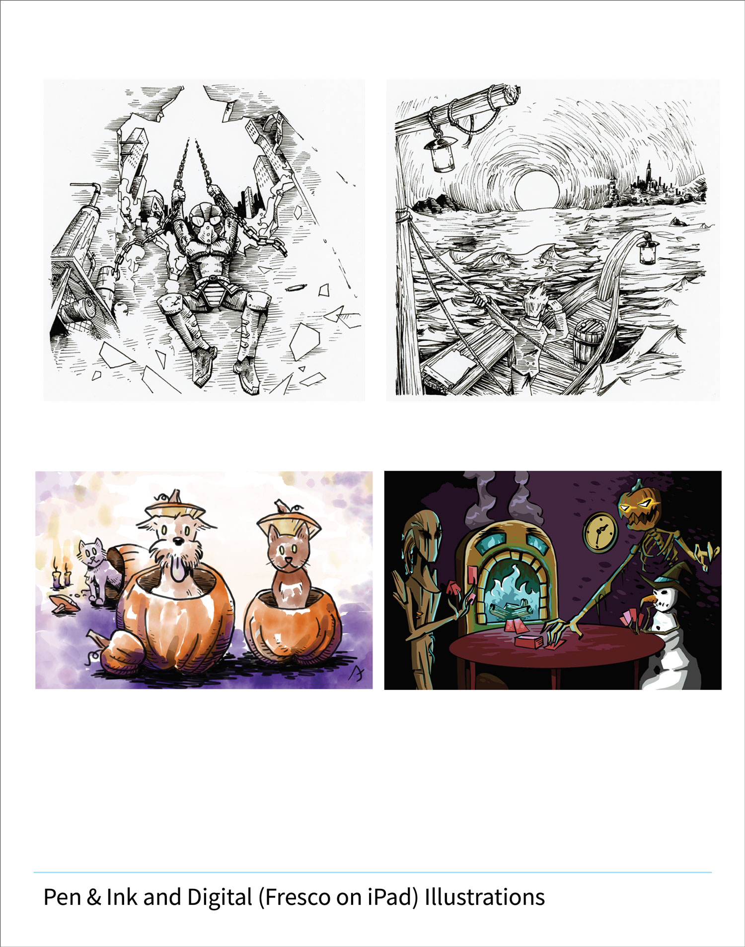 Student example portfolio page design