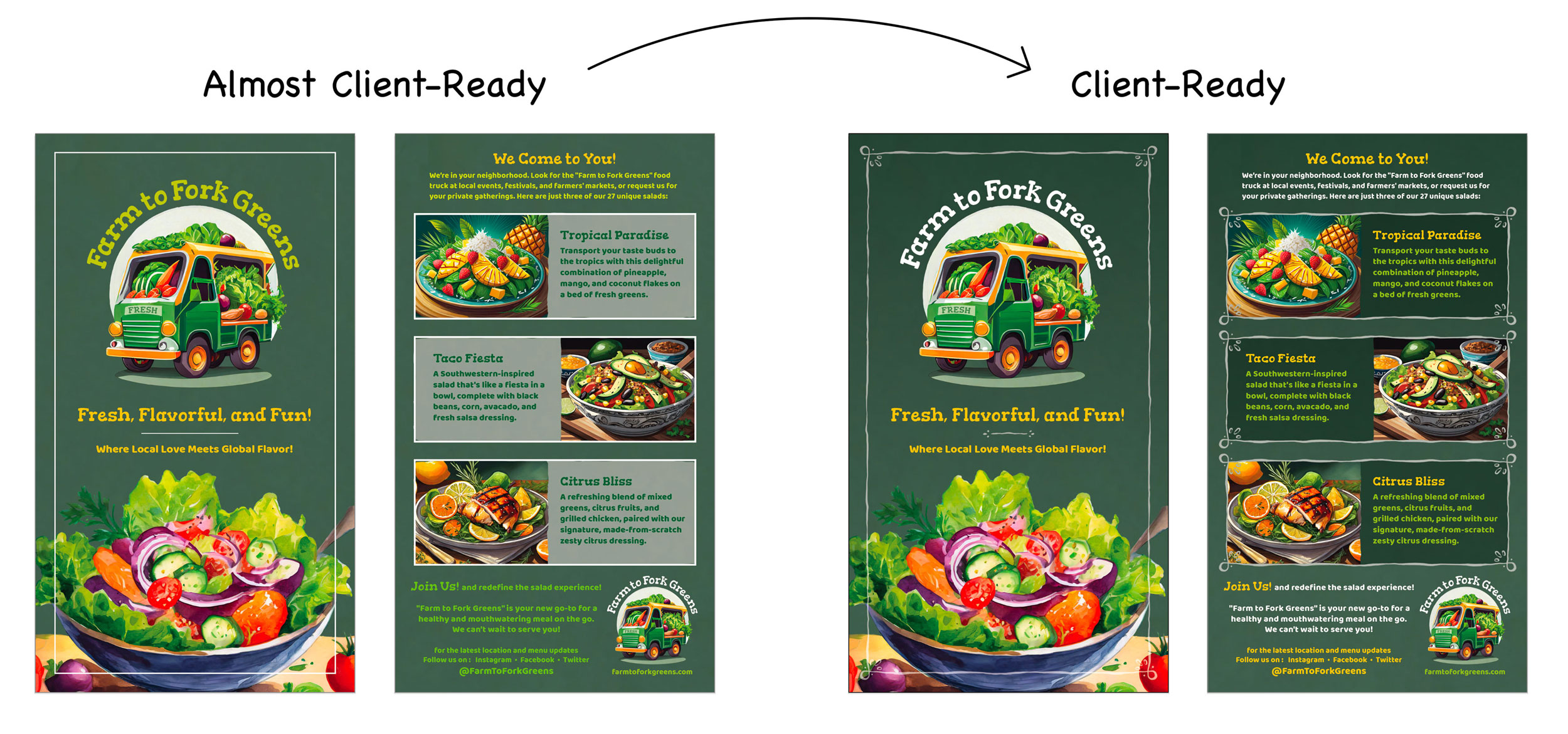 2-Sided Flyer Design Progression