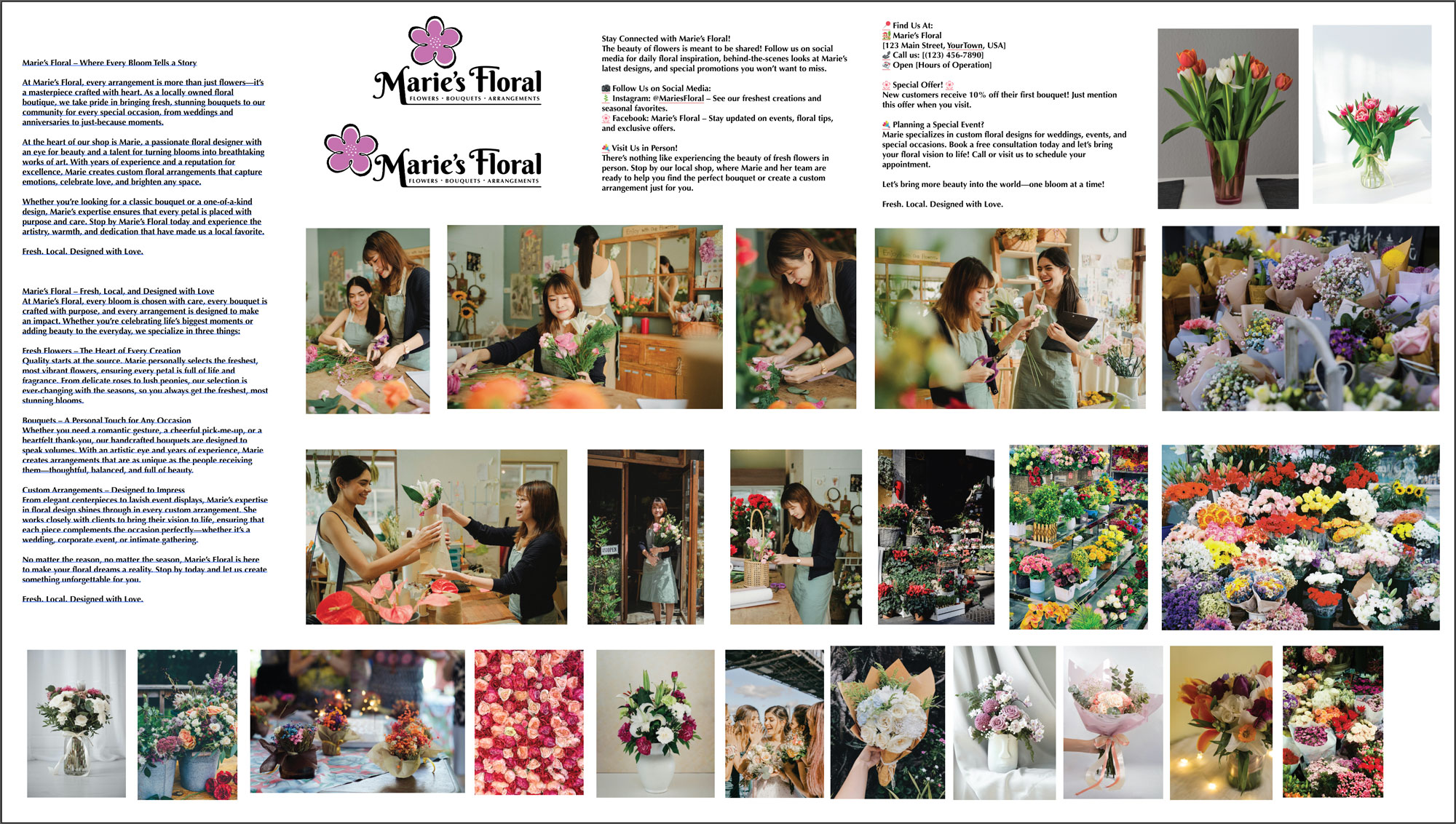 Marie's Floral Brand assets image