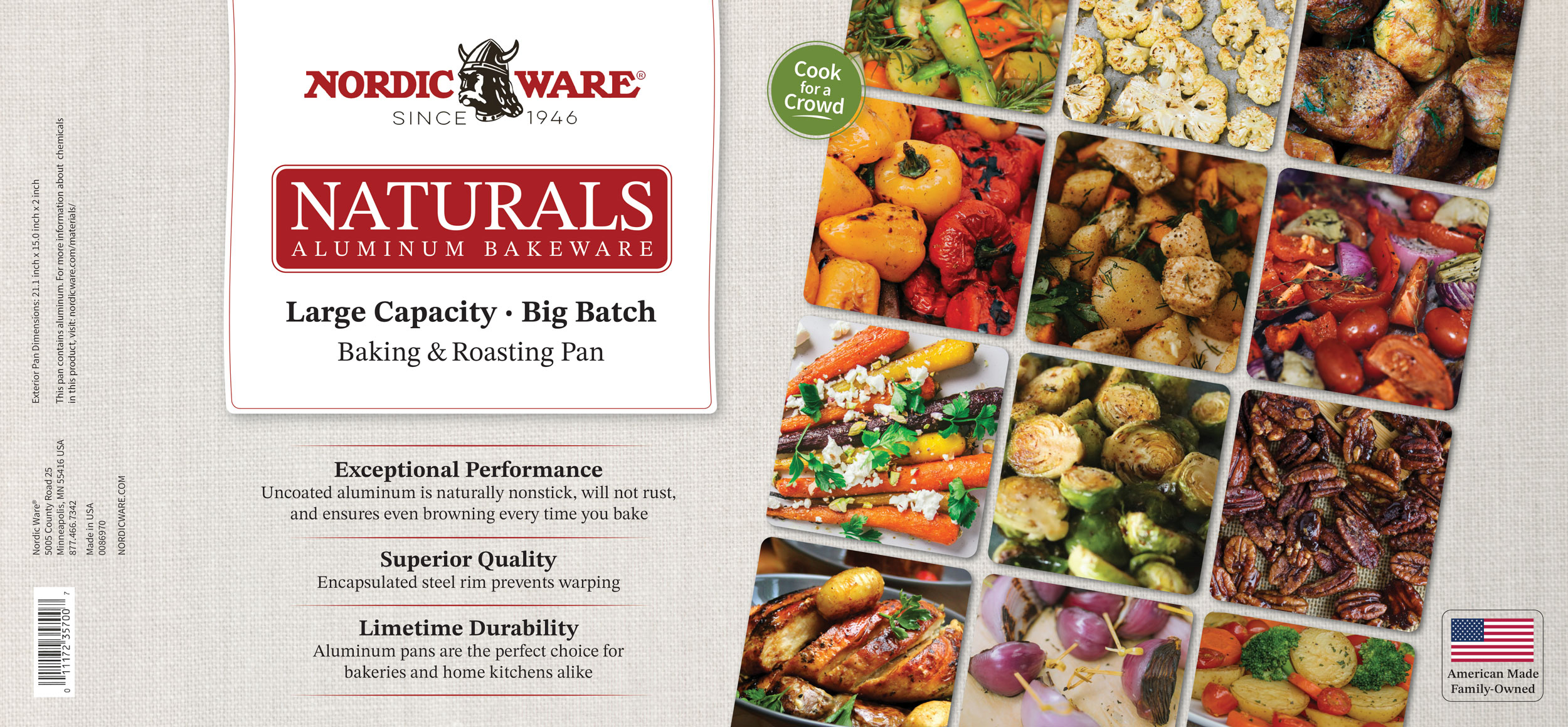 Baking pan packaging design example