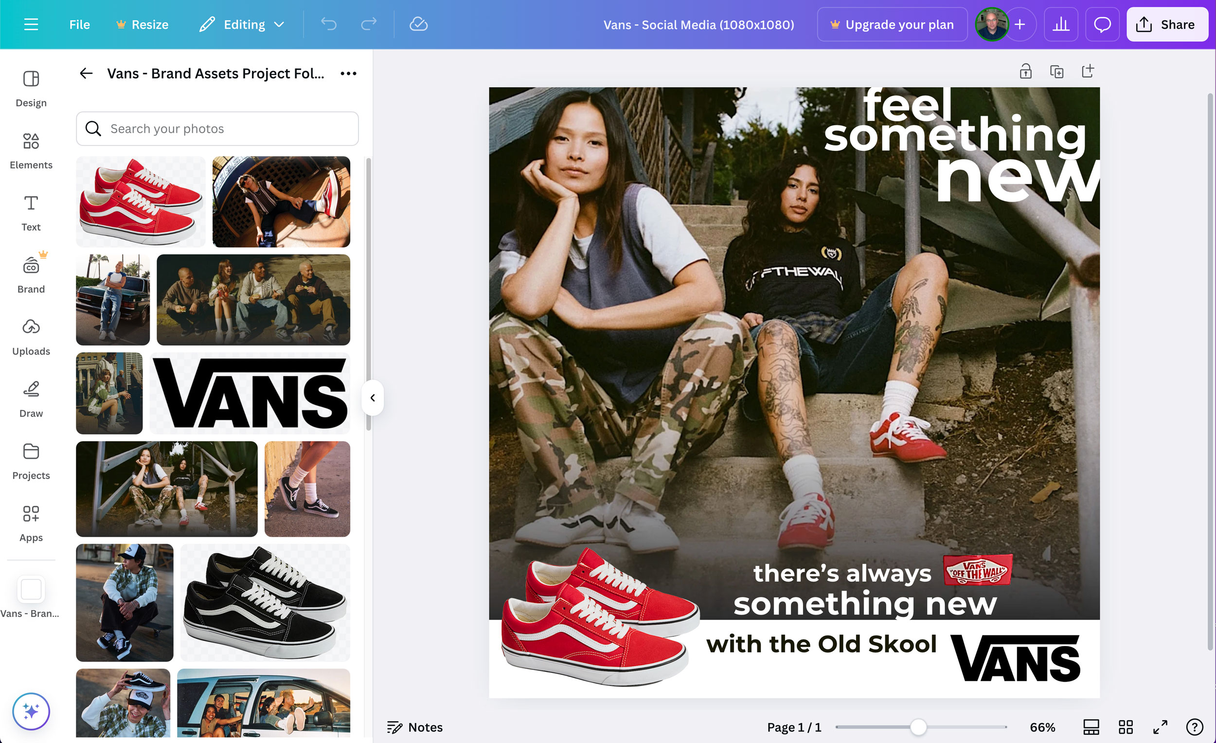 Social Media Example in Canva