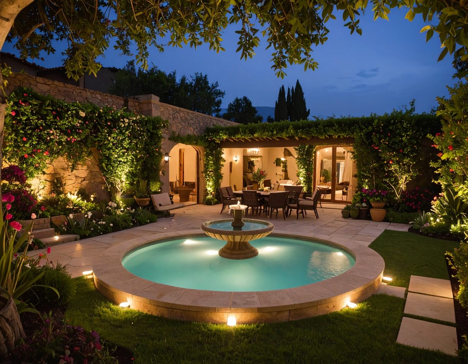 Backyard landscape example