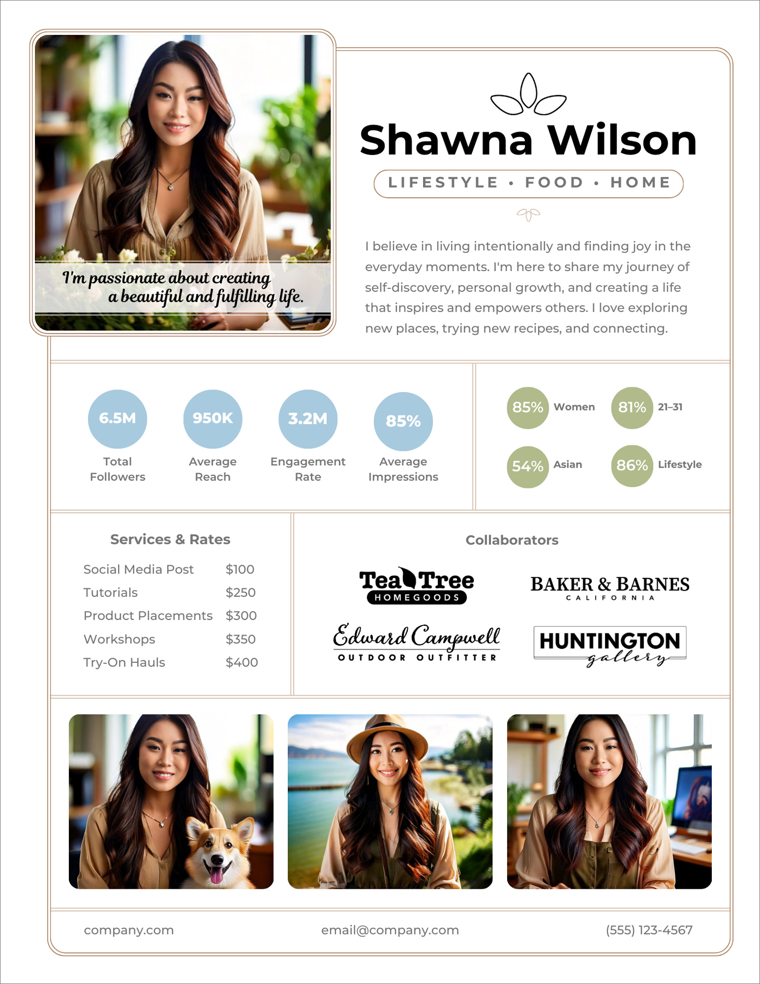 1-Page media kit design example