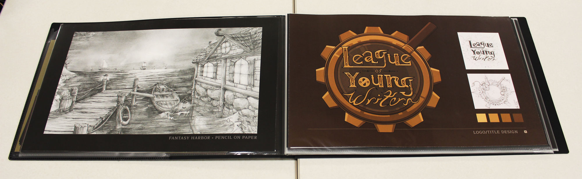 Student example portfolio page design