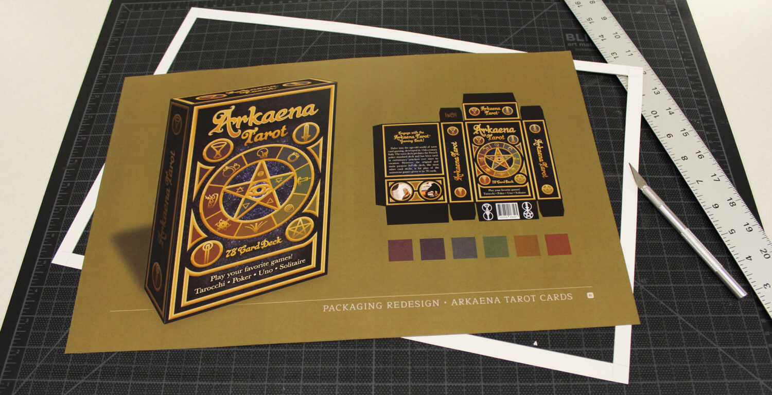 Student example portfolio page design being trimmed down