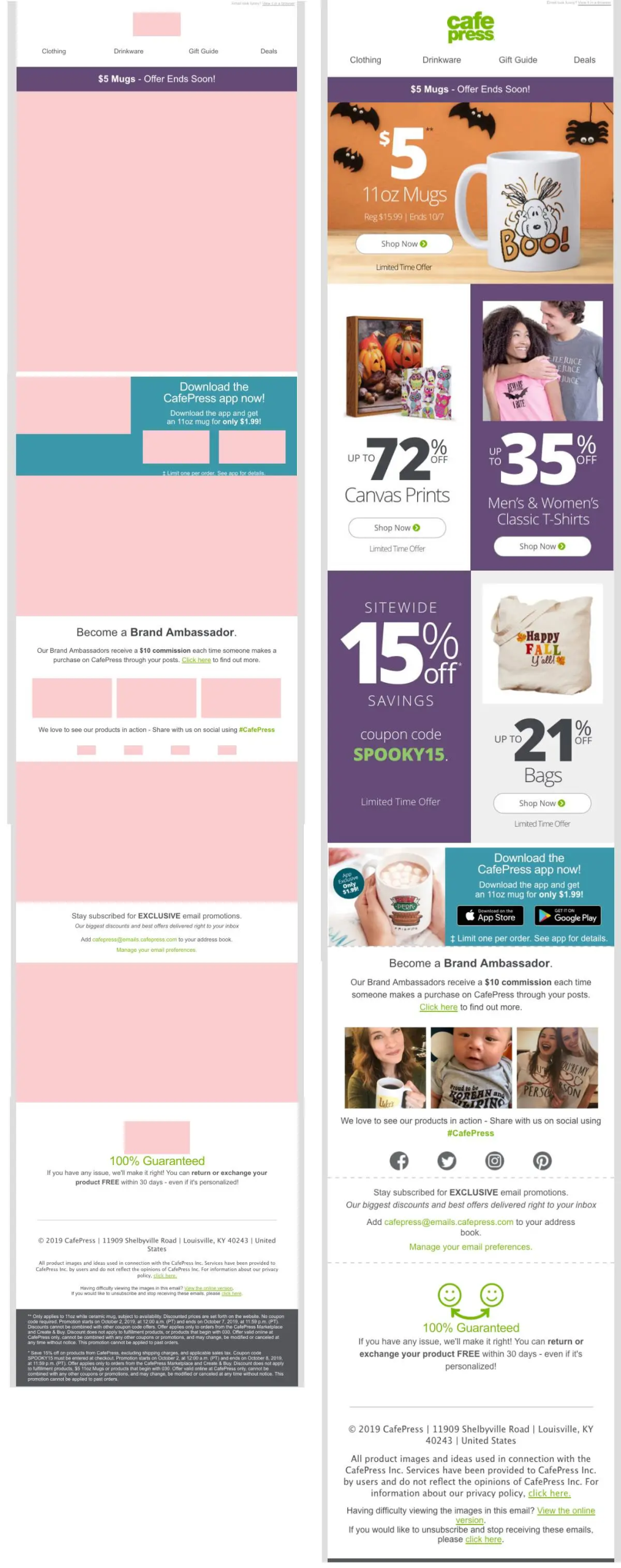 email marketing design example and best practice