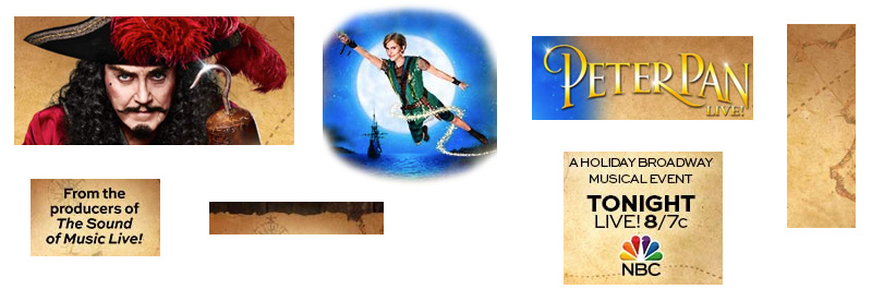 Design elements used for a Peter pan web ad suite