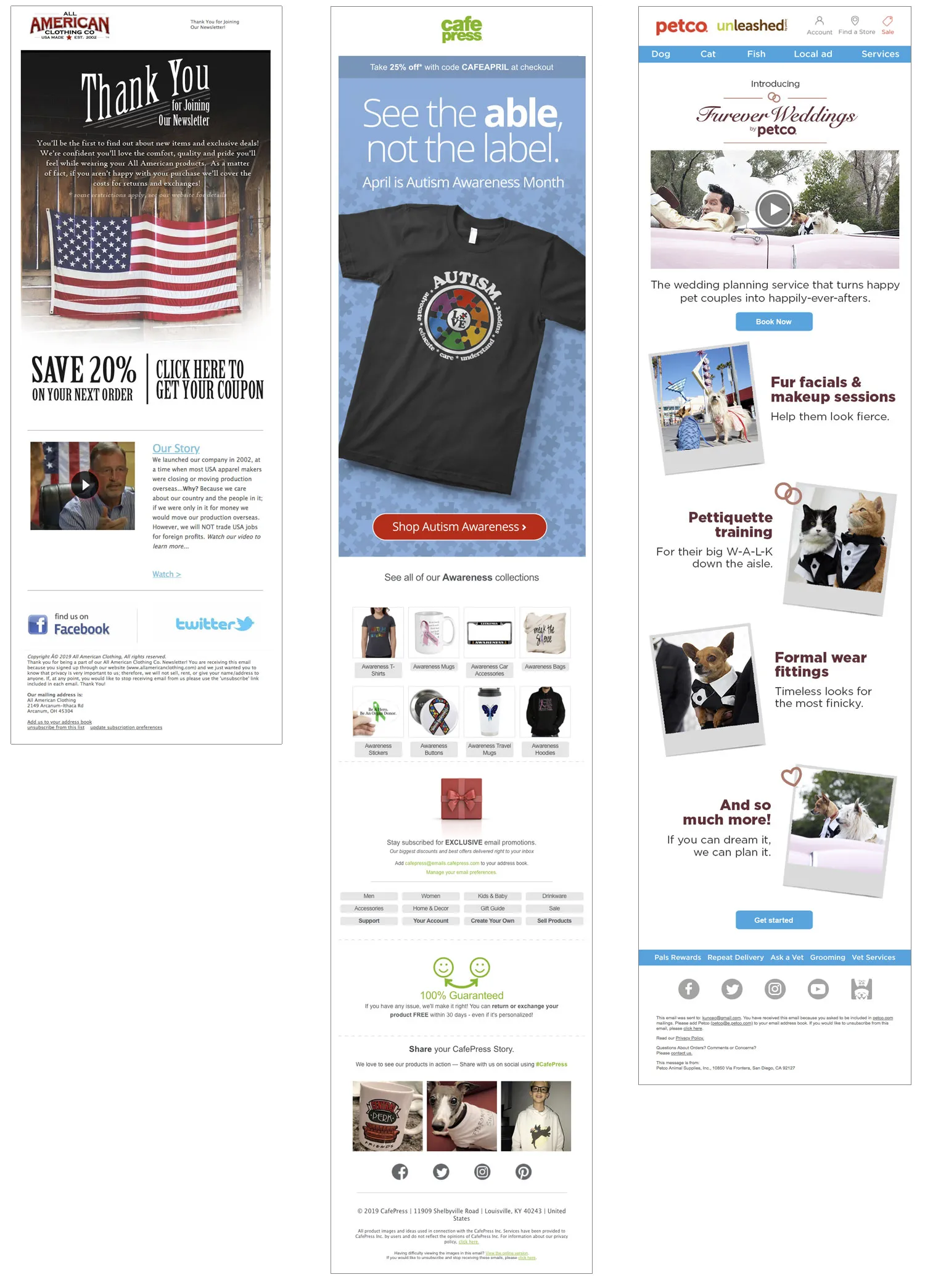 Email marketing examples