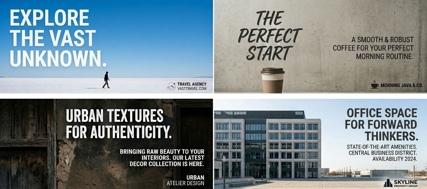 Visual showing the principles of photography and video room for text.